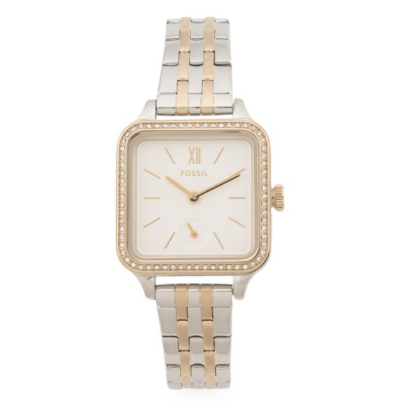 FOSSIL Two Tone Women's Colleen Two Tone Stainless Steel Bracelet Watch